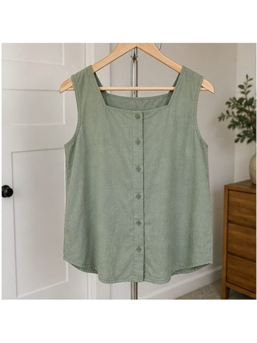 Sage Tie Neck Blouse